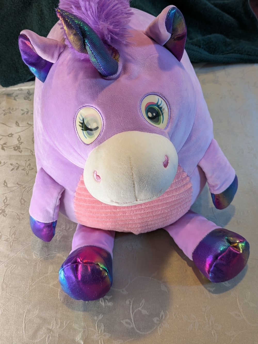 Purple Unicorn 17in plush stuffed soft animal toy